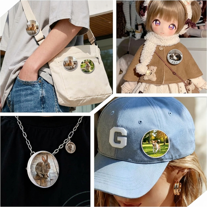 Pin Display com a Foto do Teu Pet